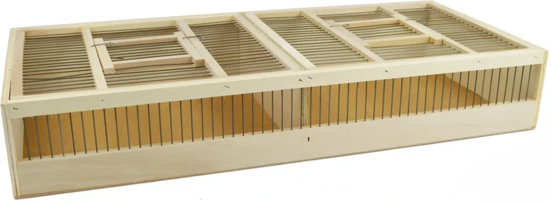 Doppio trasportino in legno 68 x 30 x 11