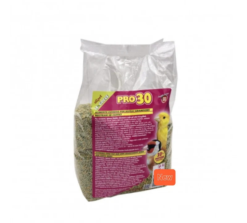Le Gocce Pro30 900 grammi (sostituto del seme da germinazione, colore verde giallo) 30% Proteine ​​- AllPet