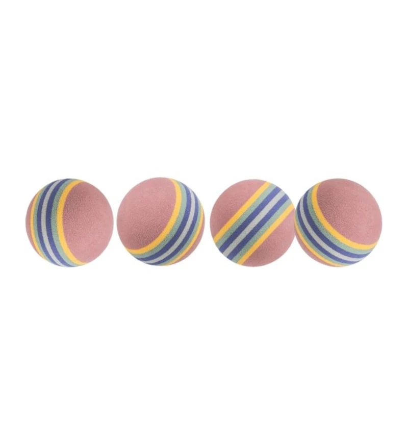 TRIXIE GATTO GIOCO 4 PALLINE DI SPUGNA 3,5 CM