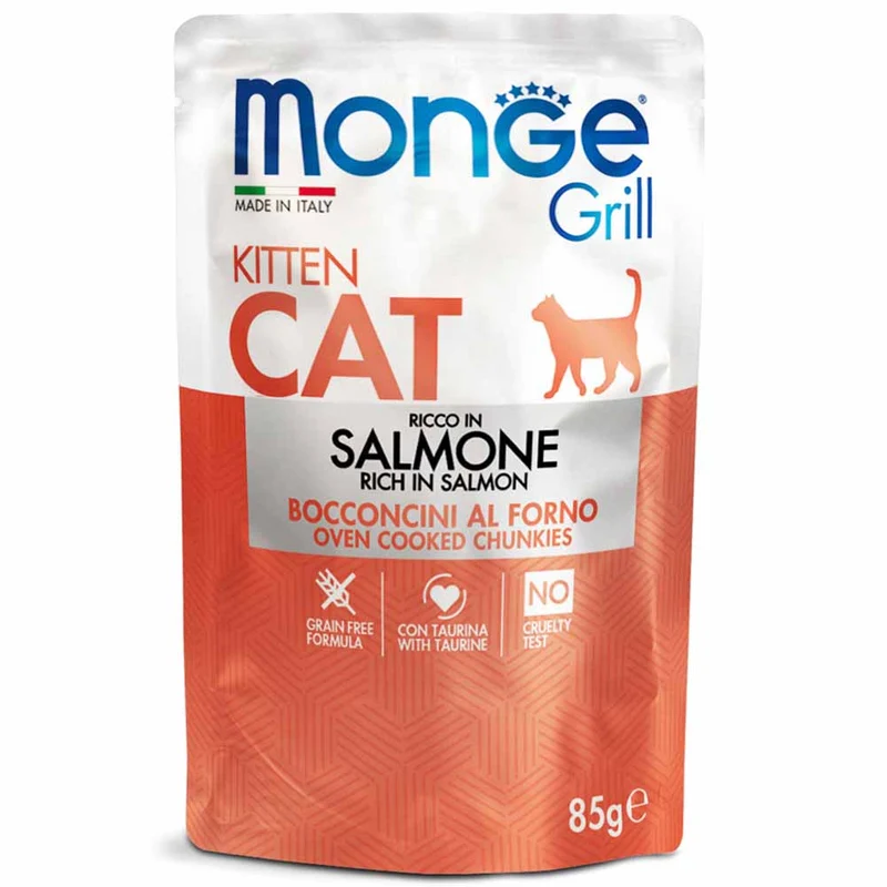 Alimento gatto Monge Grill Kitten Salmone 85g
