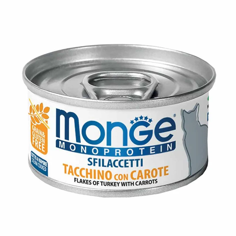 Alimento gatto Monge Monoprotein Tacchino con carote 80g