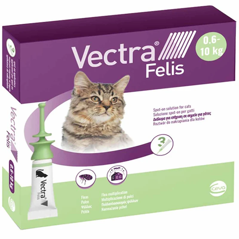 Antiparassitario per Gatti 3 Pipette Vectra 3D