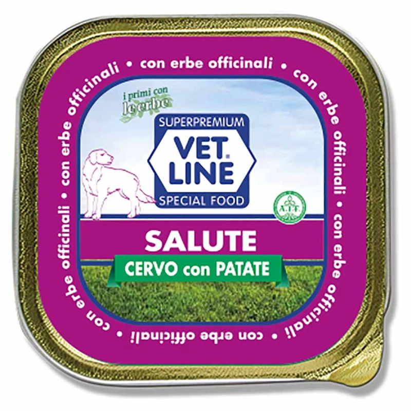 Alimento umido cane adulto Salute cervo con patate Vet Line