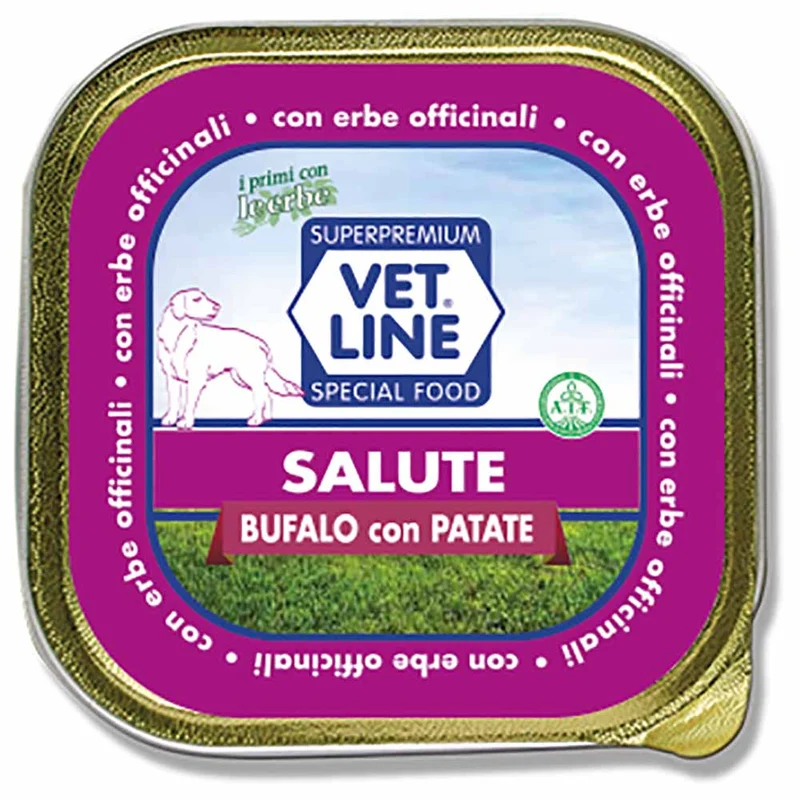 Alimento umido cane adulto Salute bufalo con patate Vet Line