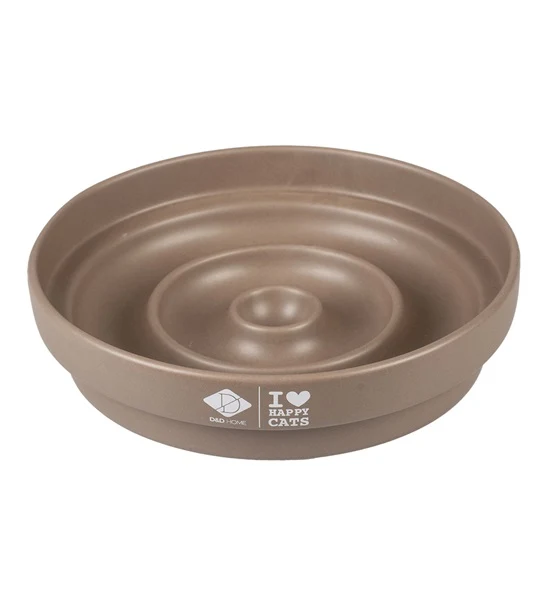 D&D Home I Love Happy Cats Sue Slow Feeder Drop Cat Bowl 20x20x4.5cm