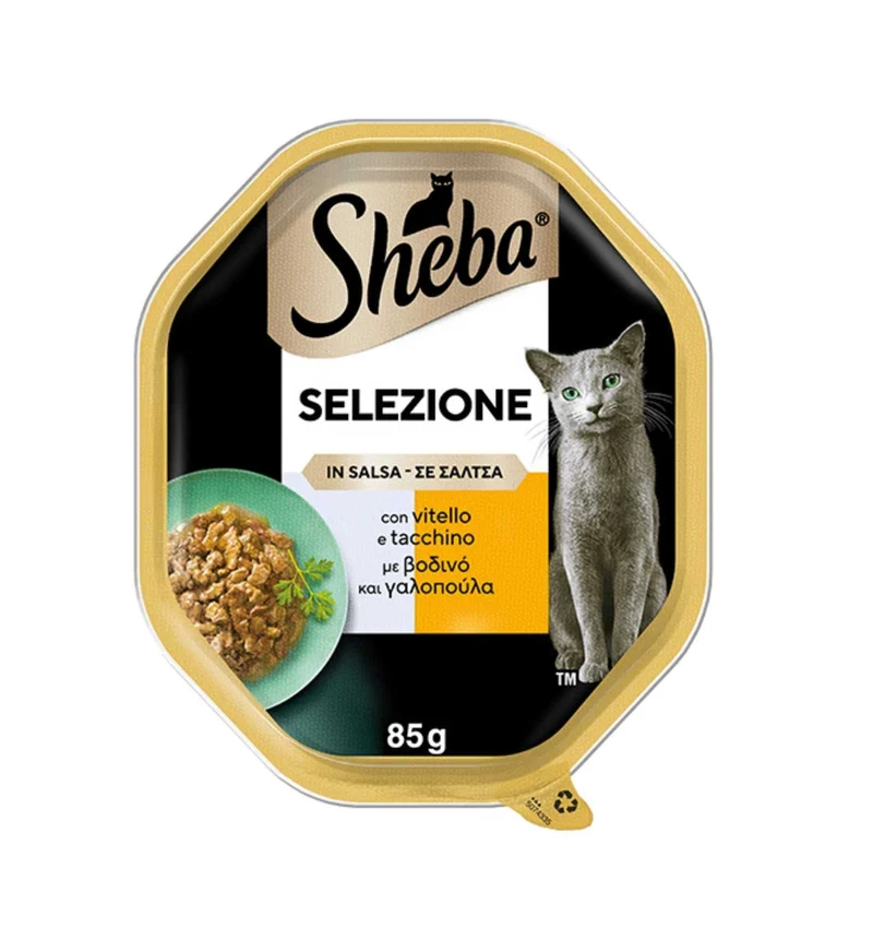 SHEBA GATTO SELEZIONE VITELLO E TACCHINO DA 85 GR IN VASCHETTA