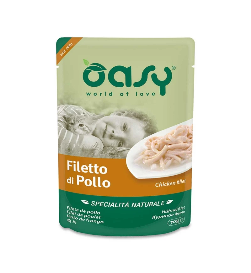 OASY NATURY GATTO FILETTO DI POLLO DA 70 GR IN BUSTINA