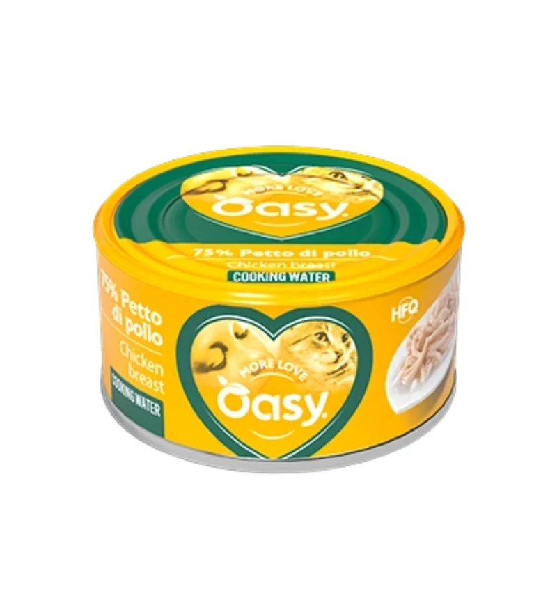 OASY MORE LOVE GATTO PETTO DI POLLO DA 70 GR IN LATTINA