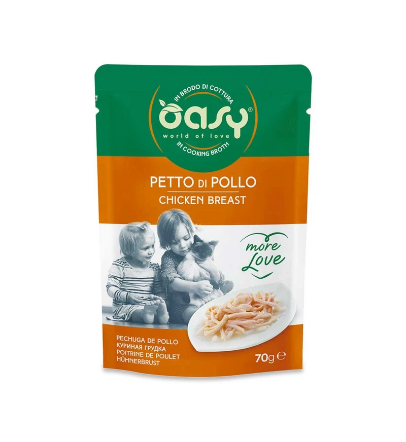 OASY MORE LOVE GATTO PETTO DI POLLO DA 70 GR IN BUSTA