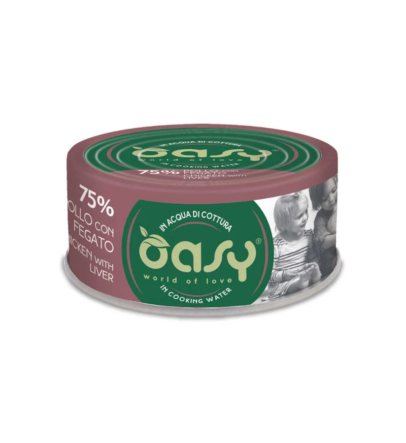 OASY MORE LOVE GATTO POLLO CON FEGATO DA 70 GR IN LATTINA
