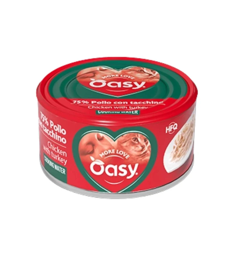 OASY MORE LOVE GATTO POLLO CON TACCHINO DA 70 GR IN LATTINA