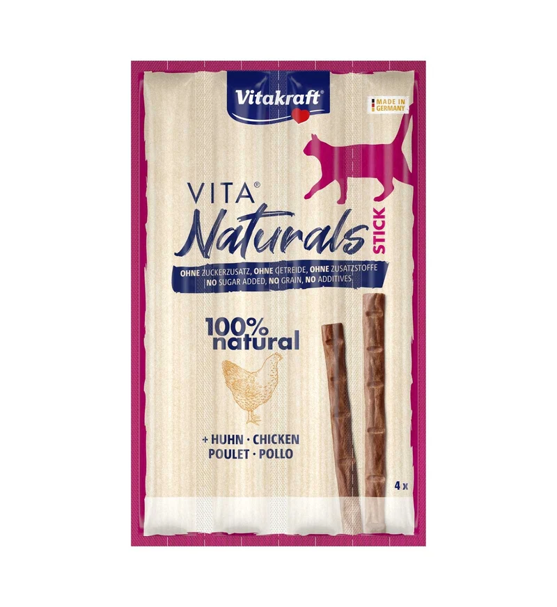 VITAKRAFT GATTO SNACK NATURALS 4 STICKS POLLO