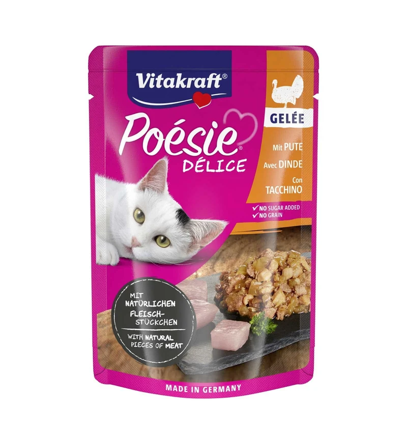 VITAKRAFT GATTO POESIE GELEE TACCHINO IN GELATINA DA 85 GR IN BUSTA