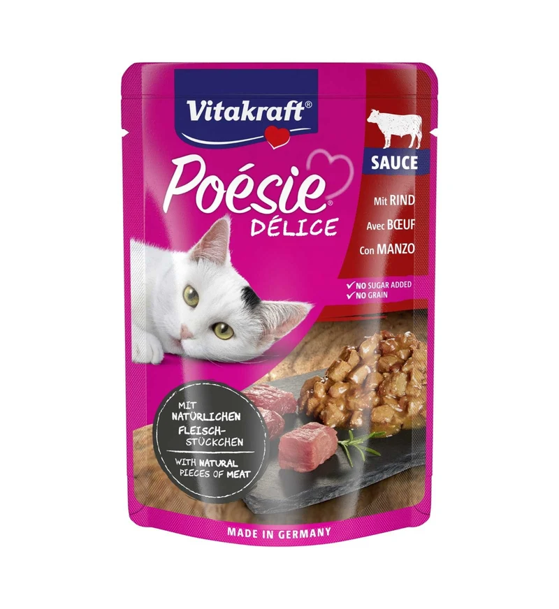 VITAKRAFT GATTO POESIE SAUCE DELICE MANZO DA 85 GR IN BUSTA