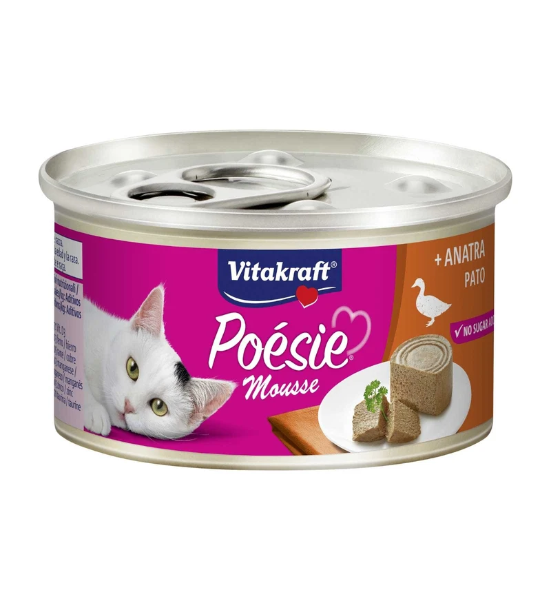 VITAKRAFT GATTO POESIE MOUSSE ANATRA DA 85 GR IN LATTINA