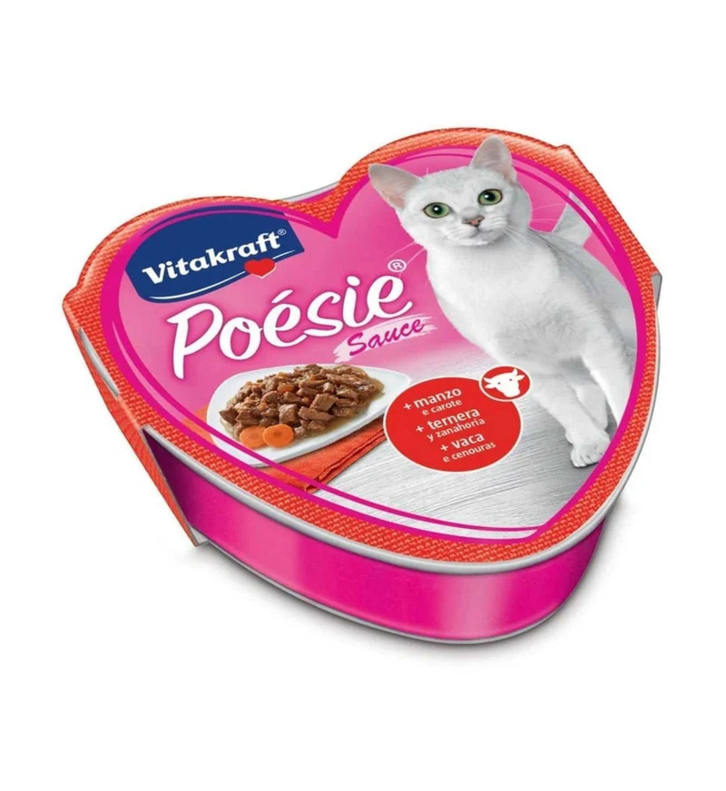 VITAKRAFT GATTO POESIE SAUCE MANZO IN SALSA DA 85 GR IN VASCHETTA