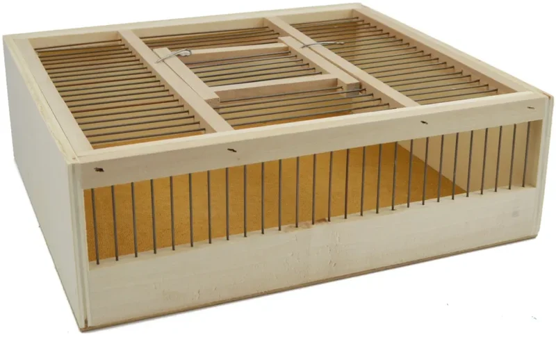 Scatola di trasporto singola in legno 35x31x11