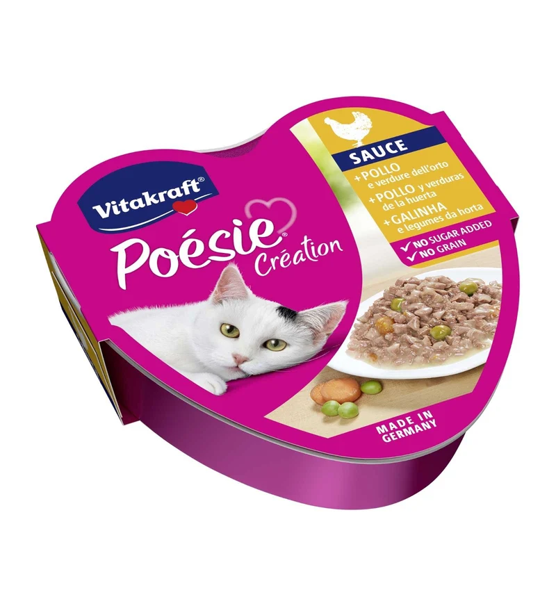 VITAKRAFT GATTO POESIE SAUCE POLLO E VERDURE DELL'ORTO IN SALSA DA 85 GR IN VASCHETTA