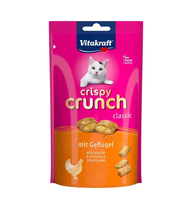 VITAKRAFT GATTO SNACK CRISPY CRUNCH CON RIPIENO DI POLLO 60 GR