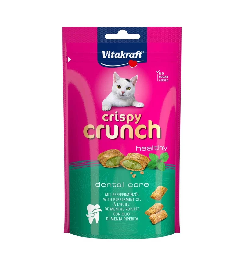 VITAKRAFT GATTO SNACK CRISPY CRUNCH CON RIPIENO DI MENTA PIPERITA 60 GR