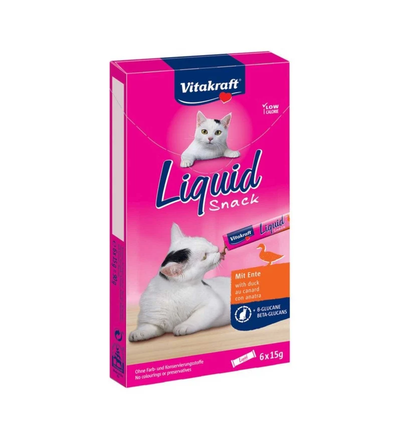 VITAKRAFT GATTO CAT LIQUID SNACK CON ANATRA 6 x 15 ML