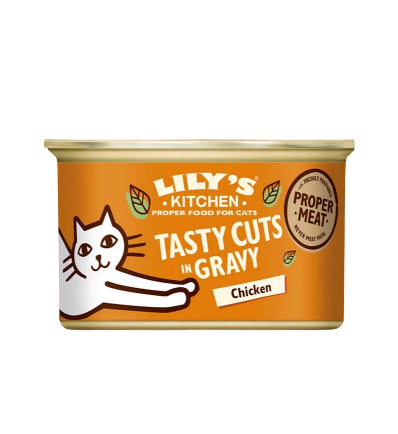 LILY'S KITCHEN GATTO ADULT TASTY CUTS IN GRAVY POLLO DA 85 GR IN LATTINA