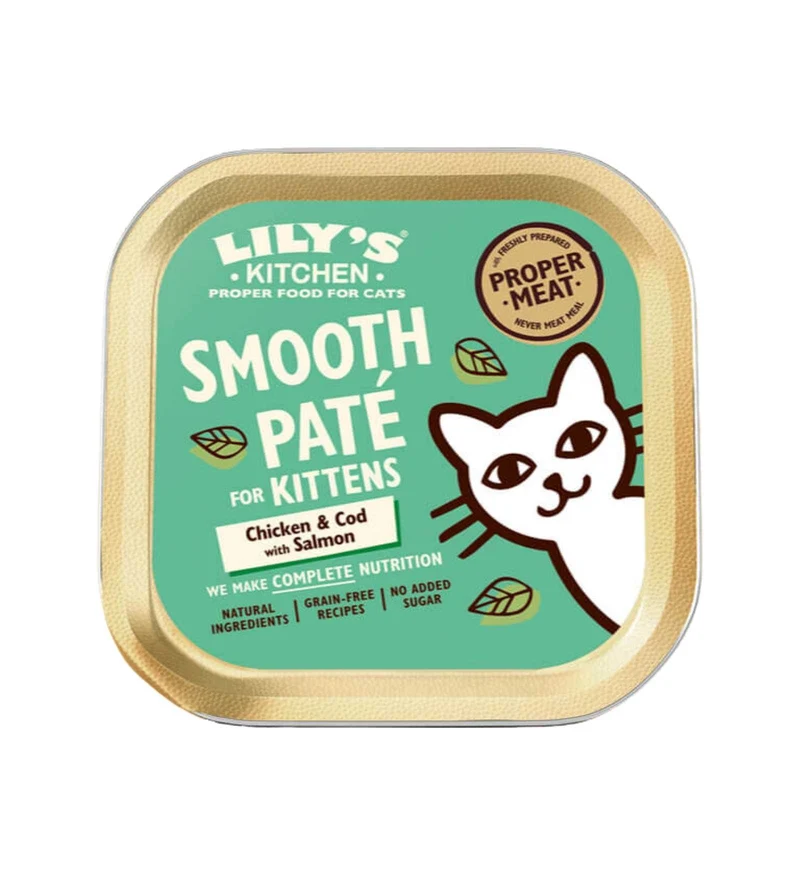 LILY'S KITCHEN GATTO KITTEN SMOOTH & COD PATE' POLLO E MERLUZZO DA 85 GR IN VASCHETTA