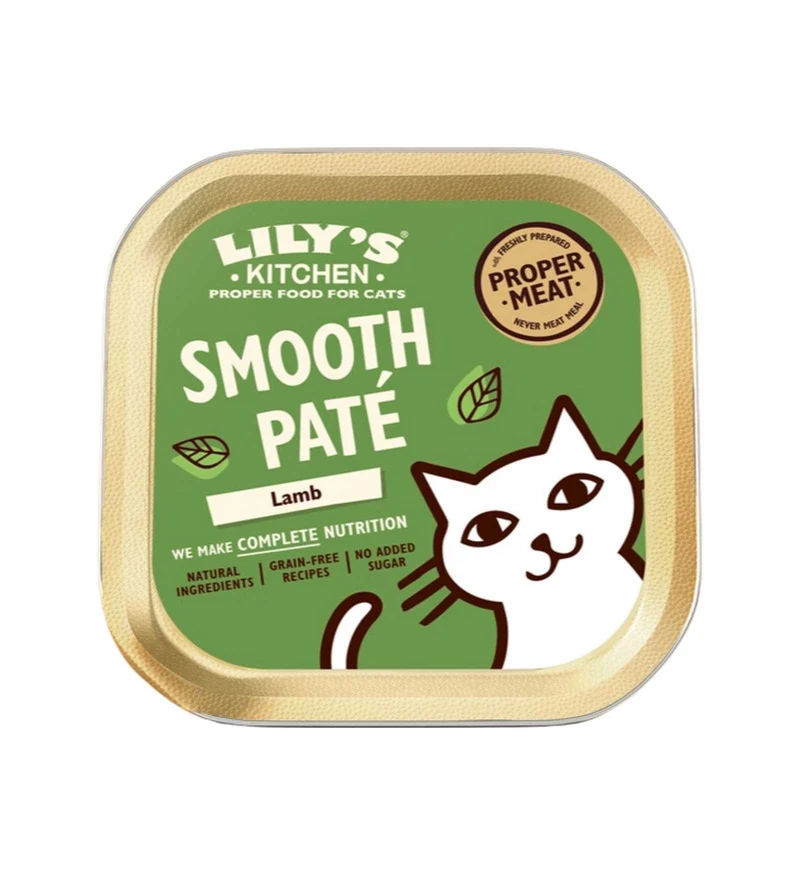LILY'S KITCHEN GATTO ADULT SMOOTH PATE' AGNELLO DA 85 GR IN VASCHETTA