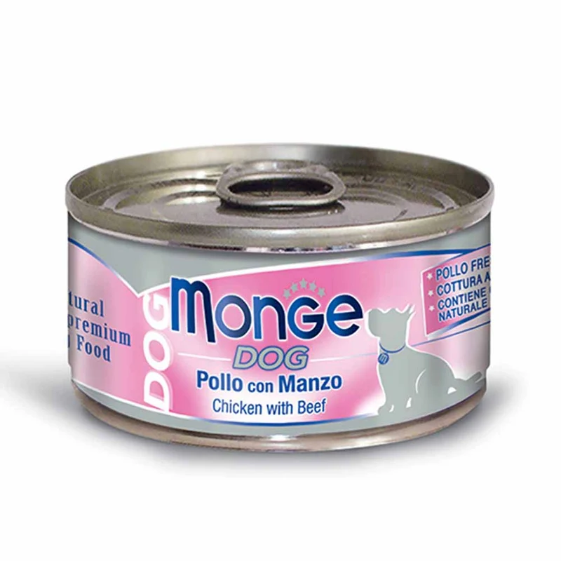 Alimento cane Monge dog pollo con manzo 95g