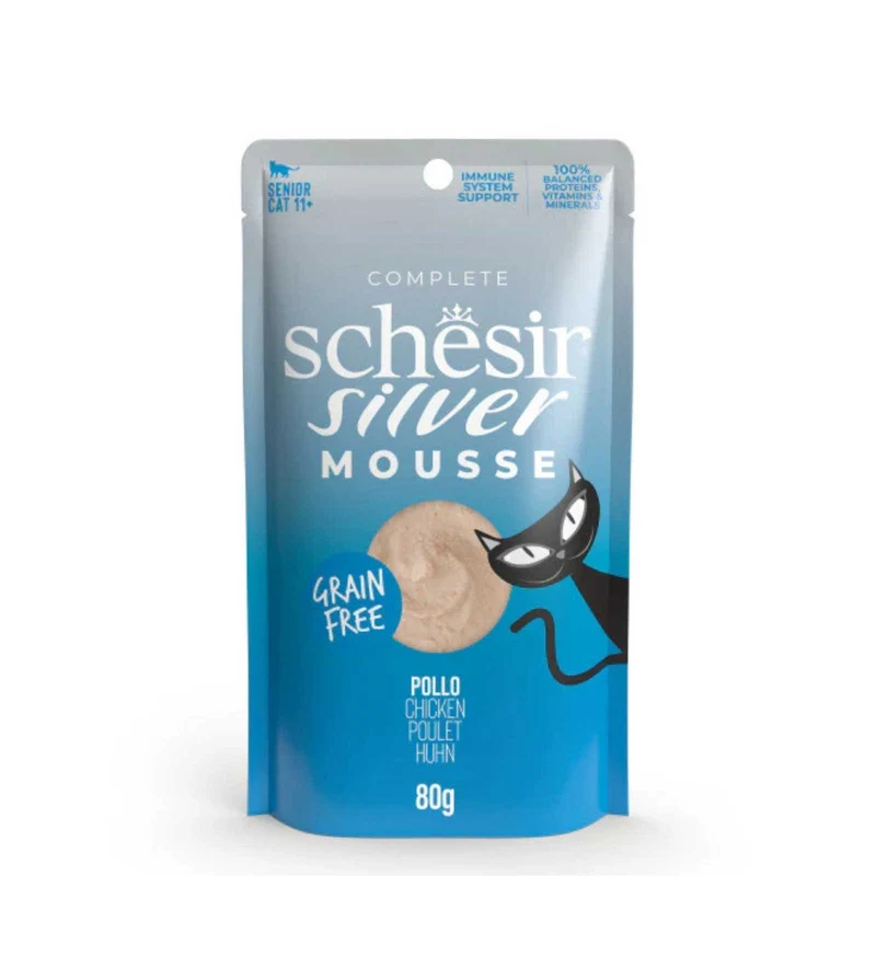 SCHESIR GATTO SILVER MOUSSE POLLO DA 80 GR IN BUSTA