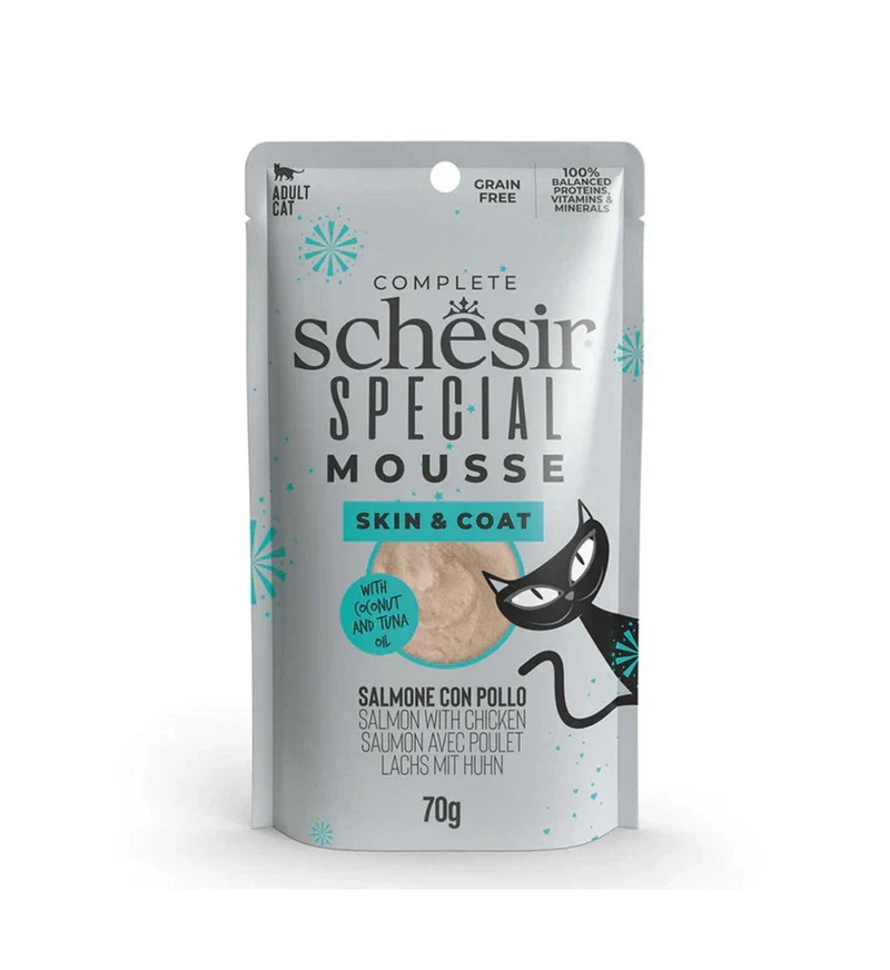 SCHESIR GATTO SPECIAL SKIN & COAT MOUSSE DA 70 GR IN BUSTA