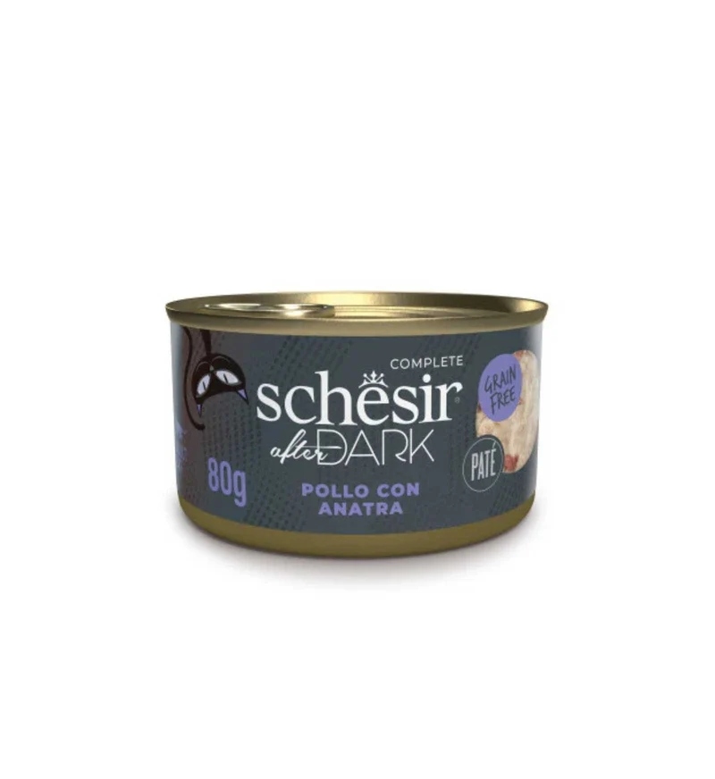 SCHESIR GATTO AFTER DARK PATE' POLLO E ANATRA DA 80 GR IN LATTINA