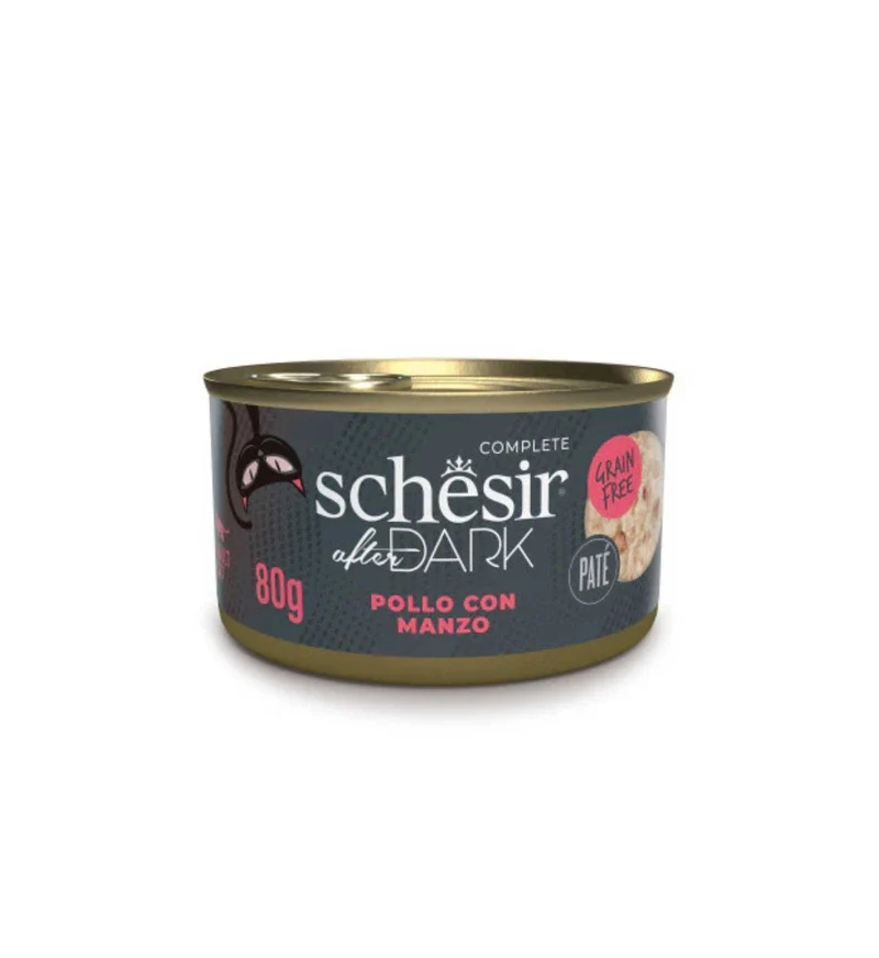 SCHESIR GATTO AFTER DARK PATE' POLLO E MANZO DA 80 GR IN LATTINA