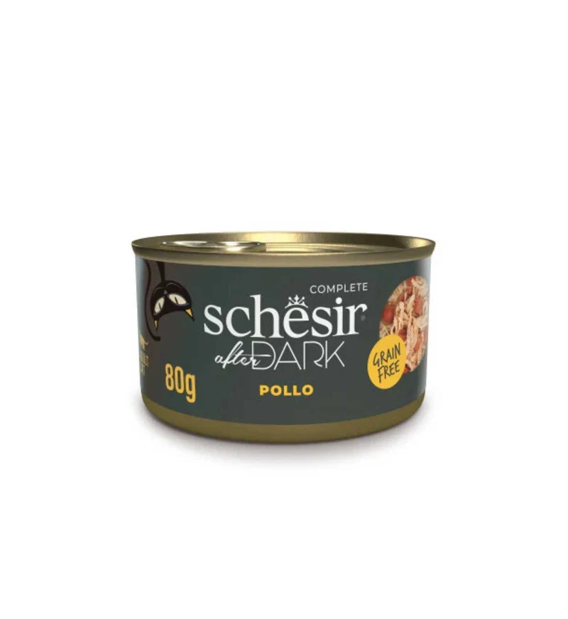 SCHESIR GATTO AFTER DARK FILETTI IN BRODO POLLO DA 80 GR IN LATTINA