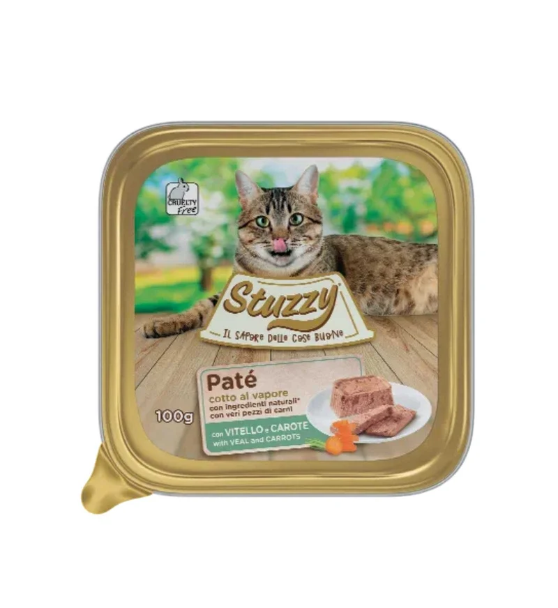 STUZZY GATTO CON VITELLO E CAROTE DA 100 GR IN VASCHETTA