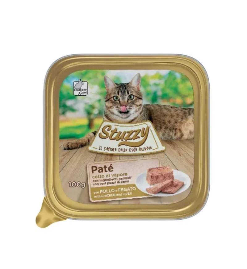 STUZZY GATTO CON POLLO E FEGATO DA 100 GR IN VASCHETTA