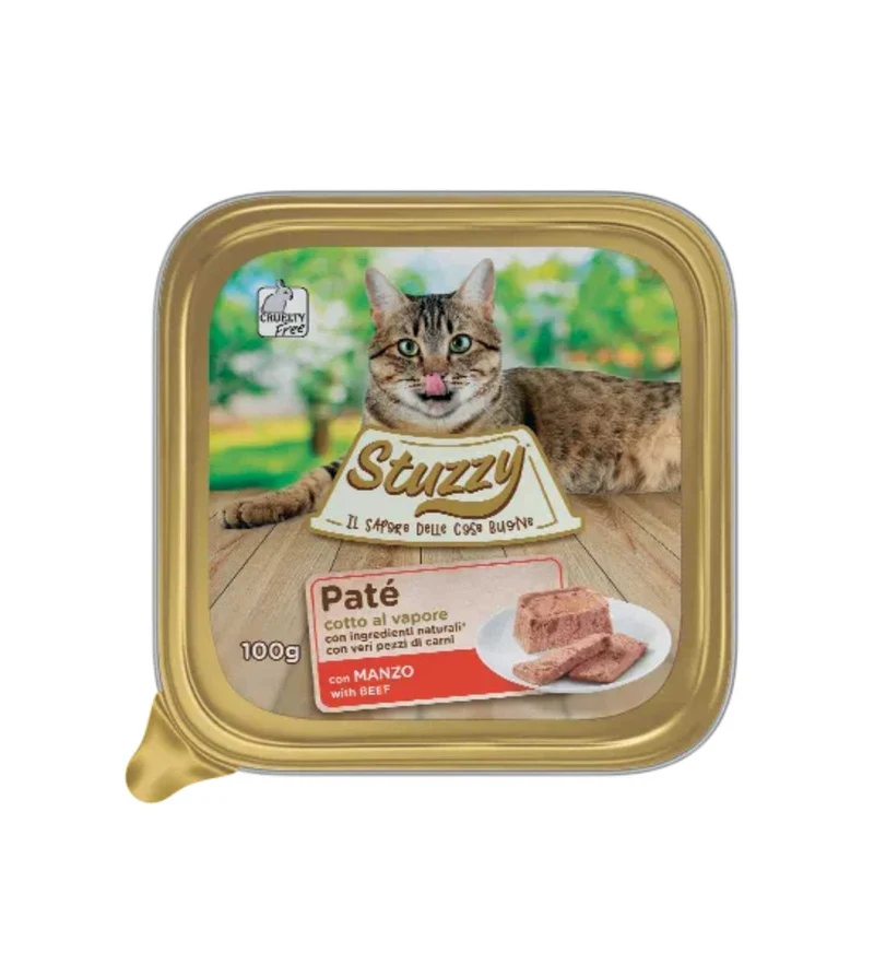 STUZZY GATTO CON MANZO DA 100 GR IN VASCHETTA
