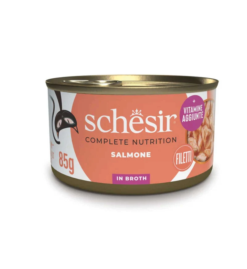 SCHESIR GATTO COMPLETO SALMONE IN BRODO DA 85 GR