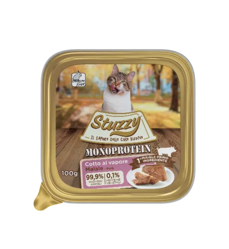 STUZZY GATTO MONOPROTEICO AL MAIALE DA 100 GR IN VASCHETTA
