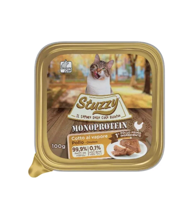 STUZZY GATTO MONOPROTEICO AL POLLO DA 100 GR IN VASCHETTA