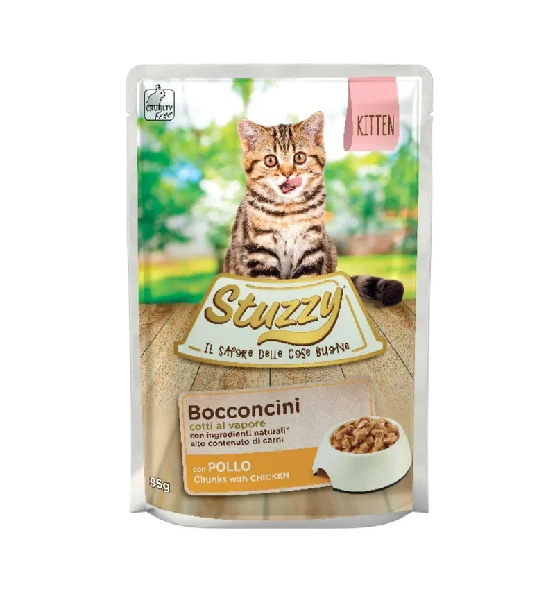 STUZZY GATTO KITTEN BOCCONCINI CON POLLO DA 85 GR IN BUSTA
