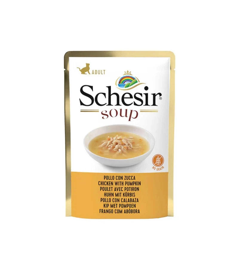 SCHESIR GATTO SOUP CON POLLO CON ZUCCA DA 40 GR IN BUSTA