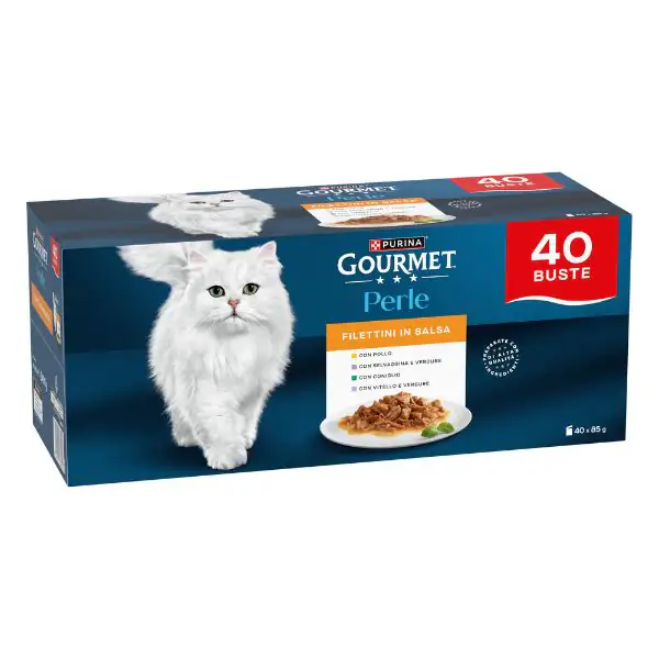 Purina Gourmet Perle selezionate Filettini in salsa multipack 40x85 gr