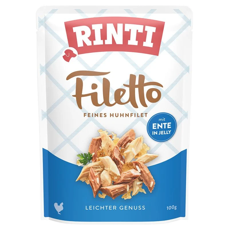 Rinti Filetti di Pollo e Anatra - Alimento Umido Naturale Cani - 100 g
