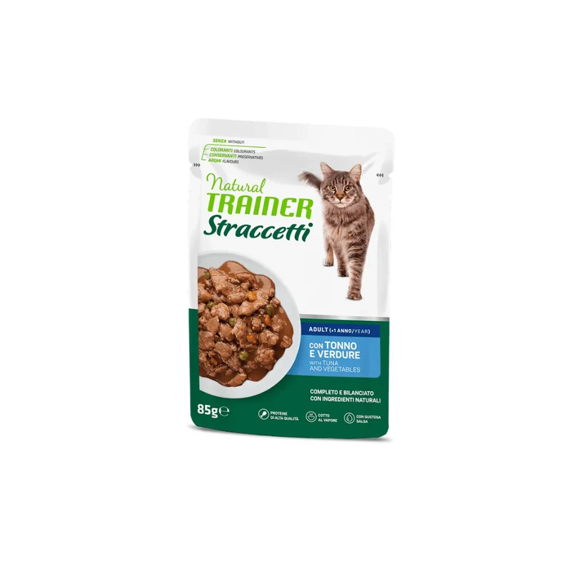 Natural Trainer Straccetti Adult Tonno in Salsa - Umido Gatti - 85 g