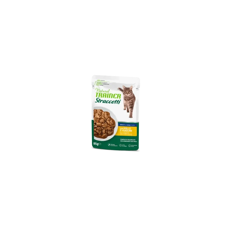 Natural Trainer Straccetti Adult Pollo in Salsa - Umido Gatti - 85 g