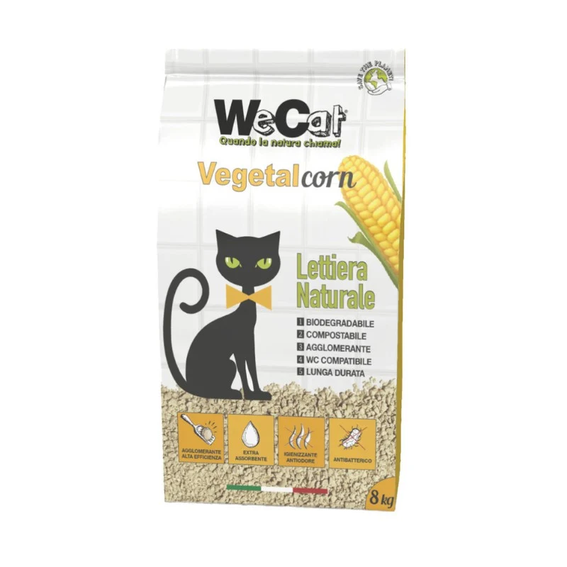 Wecat Gatto Lettiera Naturale Vegetal Corn 8 kg