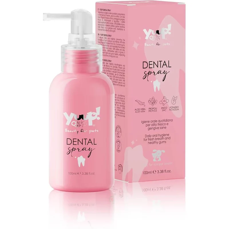 Yuup Dental Spray - Spray Igiene Dentale per Cani e Gatti - 100 ml