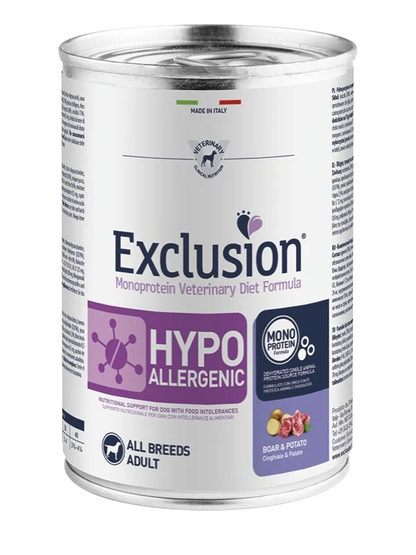Exclusion Diet Hypoallergenic Cinghiale e Patata - Umido Cani - 400 g