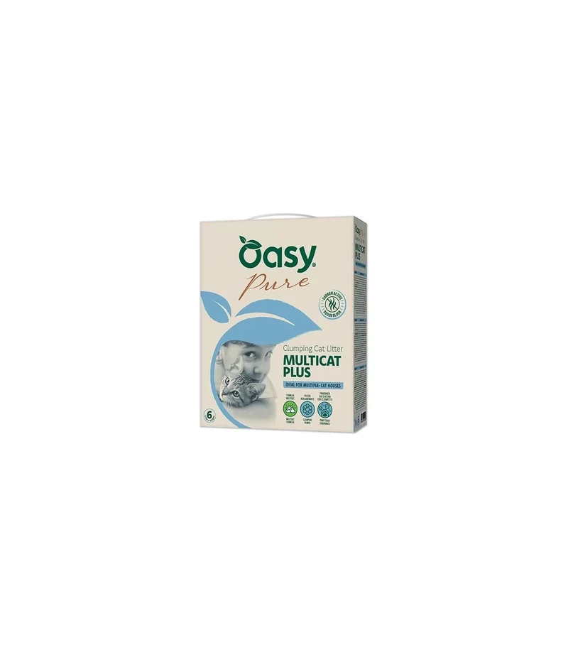 Oasy Lettiera Minerale Pure Multicat Plus per Più Gatti - 10L